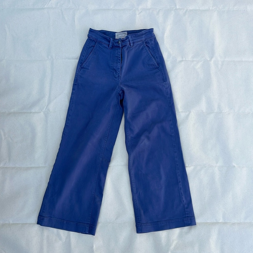 Blue everlane wide leg pants size 00